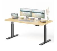 MAIDeSITe S2 Plus Art - Scrivania regolabile in altezza, 160 x 80 cm, ovale, a risparmio energetico, silenziosa, doppio motore, portata 180 kg, con funzione di protezione dagli urti