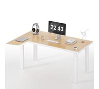 MAIDeSITe Spazio L-Side - Scrivania ad angolo regolabile in altezza, a forma di L, con doppio motore, 4 gambe, 160 x 120 cm, con capacità di carico di 200 kg, telecomando senza fili