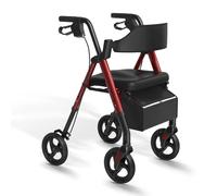 MaiDeSiTe Walkers rollator per anziani, camminatore pieghevole con sedile, camminatore rollator con alluminio resistente, ruote grandi da 8" per tutti