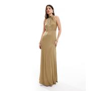 Maids to Measure - Vestito lungo da damigella accollato verde oliva 42