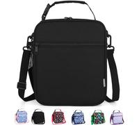 Maidyna Sac Isotherme Repas, Sac Isotherme pour dejeuner réutilisable avec Sangle Réglable, Sac de pique-nique isotherme pour Adultes&Enfants(Noir)