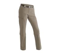 Maier Sports Pantaloni da Trekking Arolla Donna – Idrorepellenti, Zip-off, Senza PFC – Beige XS