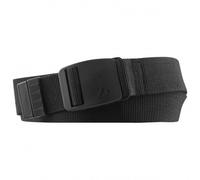 maier sports Eco Belt, Cintura, Comoda cintura per l'outdoor con fibbia in plastica per uomo e donna, Estremamente leggera, Regolabile all'infinito, Vestibilità perfetta, Nero, 5 (150 cm)
