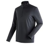 Maier Sports Felix, mezza zip midlayer da uomo, strato intermedio universale per sci ed escursionismo, tecnologia dryprotec, traspirante, chip NFC per un facile riciclaggio, nero, 70