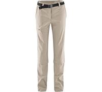 Maier Sports Pantaloni Arolla con cerniera, Donna, Beige (Feather Gray), 72