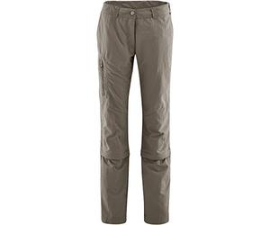 Maier Sports, Pantaloni Convertibili Donna Fulda, Marrone (Teak), 48 (Modello Corto)
