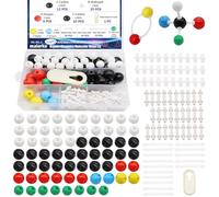 maierke Kit di modelli molecolari di chimica organica, 144 pezzi, set di modelli molecolari per chimica inorganica e organica, tra cui 68 atomi, 75 collegamenti e 1 strumento di rimozione delle maglie