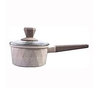 Maifan Stone Stockpot with Glass Cover Non-Stick Pan Food Supplement Pot Household Hot Saucepan Small Soup Pot Gas Universal for Coffce Tea Soup (Color : A Size : 8.5x36.5x16cm)