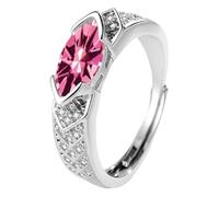 Maigridy Anelli aperti alla moda con zirconia cubica che migliorano i flussi e supportano uno stile di vita elegante Outfuts abbigliamento casual coppia anelli di promessa, Misura unica, come