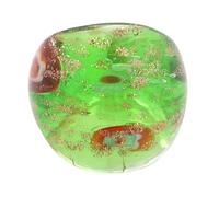 Maigridy Anelli in vetro alla moda con motivi etnici e sabbia dorata, accessorio per feste ed eventi festivi, Misura unica, come descritto, come descritto