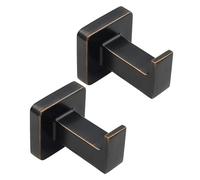 Maigridy Confezione da 2 ganci quadrati in bronzo per bagno, design anti rotazione, montaggio a parete, per spa, hotel, piscina, ganci per spugna da parete