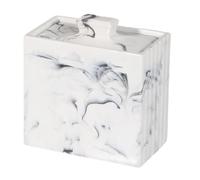 Maigridy Dispenser per stuzzicadenti con motivo in marmo e supporto per tampone di cotone per zona pranzo commerciale Soluzione da tavolo antipolvere Contenitore per stuzzicadenti coperto igienico per