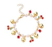 Maigridy Stili di vocazione decorazione per donne alla moda con fragola ciliegia cuore e perle perline uso quotidiano festa celebrazione gioielli, as shown, lega metall