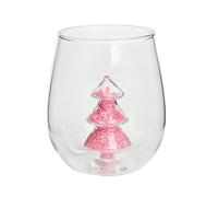 Maigridy Tazza di vetro con motivo natalizio multiuso lavabile in lavastoviglie tazza da caffè per cena festa tavolo decorazioni bicchieri Caldo/freddo Tazza a tema natalizio