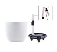 Maigridy Vasi da fiori in PP 6 x 5 per irrigazione da interni con indicatori d'acqua vaso decorativo moderno per tutti i fiori della casa timo viola africana - cestino rosso rosa