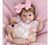 MAIHAO Bambole Reborn Femmina Realistica Bambole Neonata Bambola Originali Baby Doll 18 Pollici Lavabili a Mano corpo in Vinile Morbido Bambole Reincarnate Bambola Reale Aprire Gli Occhi