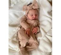 MAIHAO Bambole Reborn Originali 19 pollici Fatto a mano Corpo in cotone morbido Bambole Reborn Femmine sembra un bambino vero (Ragazza occhi chiusi)