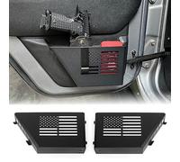 MAIKER - Scatola portaoggetti in metallo per porta posteriore, inserto laterale per Jeep Wrangler JK 4 porte, 2007-2018, 2 pezzi, colore: nero