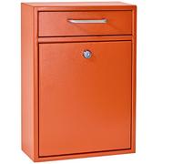 Mail Boss Cassetta postale 7425 ad alta sicurezza in acciaio con chiusura a parete, per ufficio e commenti, colore: arancione