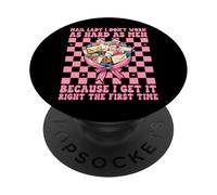 Mail Lady Non lavoro così duramente come gli uomini Poste Coquette PopSockets PopGrip Adesivo