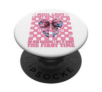 Mail Lady Non lavoro così duramente come gli uomini Poste Coquette PopSockets PopGrip Adesivo