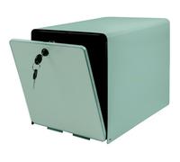 BURG-WÄCHTER Cassetta delle lettere autorizzata La Posta, 2 porte, 502 GR FAVOR, Grigio, in Acciaio Zincato, con Porta ad Apertura Totale e Stop-Mail (Porta bloccata a 120°)