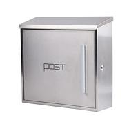 Mailbox Outdoor Rain-Proof Letter Box Villa Anti-Rust Waterproof Yard Letter Box with Lock Community Rain-Proof Wall-Mounted Mailbox Red (Silver)