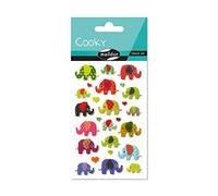 Maildor Adesivi Elefante Cooky 1 Foglio, 17.5x9x0.1 cm