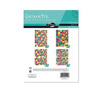 Maildor AE121O - Una bustina di Adesivi 3D Geometrici 60 Fogli 16x21 cm, Colori e Motivi Assortiti (7 920 Adesivi)