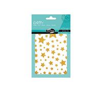 Maildor AE150C - Bustina di adesivi 3D Glitty 2 fogli 10,5x16 cm, Stelle oro e rosa(151 adesivi)