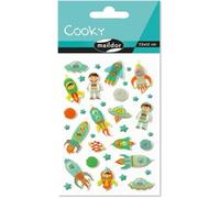 Maildor Cooky Space Adesivi 1 Foglio, Multicolore, 17.5x9x0.2 cm