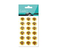 Maildor CY058O - una bustina di adesivi 3D "3D Cooky" 1 foglio 7,5x12cm, emoticons, Scimmie (18 adesivi)