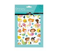 Maildor Maildor-Un Sachet de Dreamy 6 planches 14,8x21cm, Sirènes (159 gommettes) Adesivi, Colore Sirene, zzzz-s, AE204C