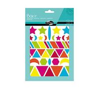 Avenue Mandarine Confezione da 6 Adesivi Geometrici per Bambini, Carta, Multicolore, 24.0 x 16.0 x 0.4 cm