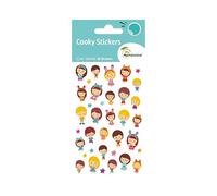 Maildor MY MANDARINE CY030Opack - GOMMETTES 3D Cooky - Set di 10 fogli, 12 x 8 cm, 360 adesivi, KAWAI POPPE