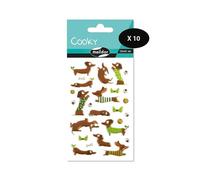 Maildor MY MANDARINE CY097Cpack - GOMMETTES 3D Cooky - Set di 10 fogli, 12 x 8 cm, 260 adesivi - TECKELS