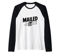 Mailed It Divertente per Gli impiegati postali e Gli Amanti della Posta Maglia con Maniche Raglan