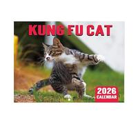 MaiLence Calendario gatto 2026 calendario 2026 calendario da parete gatti Kung Fu Cat calendario 2026 gatti calendario gatto 2026 calendario da parete gatto calendario 2026 calendario da tavolo gatto