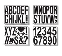 Mailfull 20 Fogli Lettere Adesive Nero Alphabet Number Stickers Lettere Autoadesive Impermeabili Adesivi Murali per Artigianato fai da te Poster Finestra Cassette Postali