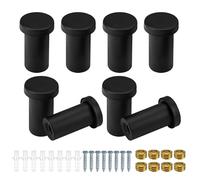 Mailfull Appendiabiti da Parete 8 Pezzi Ganci Parete in Acciaio Ino Nero Gancio Accappatoio Doccia Attaccapanni da Muro per Cucina Camera da Letto Bagno Soggiorno