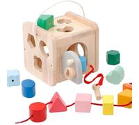 Mailfull Incastri in Legno per Bambini con 12 Blocchi Cubo Giochi Bambini 1 Anni Montessori, Giochi Legno Bambini 1 2 3 Anno