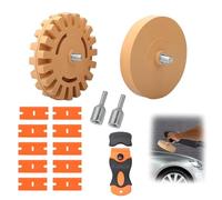 Mailfull Ruota di Gomma per Rimuovi Adesivi 2 Pcs Rimuovi Graffi Plastica con Adattatore per Rimuovere Gessate Adesivi e Adesivi in Vinile da Auto Camper Barche e Altro Ancora