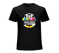 MAILI No Signal Streetwear Hip Hop STYL Vintage T Shirt Short Sleeve Funny Top Black L