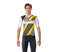 Maillot Castelli Heritage Nero Bianco Giallo, Taglia XL