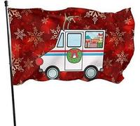 Mailman Christmas Flag 3x5 Ft Stampa su un lato Bandiera di benvenuto per la famiglia Banner