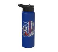 MailMan PostMan Post Office Worker Patriotic Postal Worker Stainless Steel Insulated Water Bottle