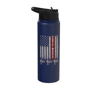 MailMan PostMan Post Office Worker Patriotic Postal Worker Stainless Steel Insulated Water Bottle