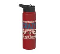 Mailwoman Postwoman Postman Work At Post Office Crazy Stainless Steel Insulated Water Bottle