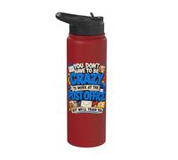 Mailwoman Postwoman Postman Work At Post Office Crazy Stainless Steel Insulated Water Bottle