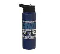 Mailwoman Postwoman Postman Work At Post Office Crazy Stainless Steel Insulated Water Bottle